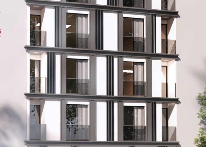 çelik apartmanı render